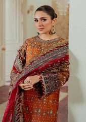 Baroque Luxury Pure Khaddi Net Embroidered 3 Piece Unstitched