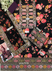 Aneela's Luxury Silk Emb Collection Digital Printed 3 Piece Unstitched