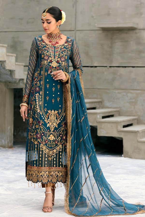 Emaan Adeel Belle Robe Zinc Unique Chiffon Collection