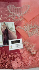 Maria B Luxury Net Hand Work Embroidered Saree Unstitched