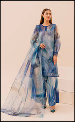 Serene Blue Luxury Silk Collection Embroidered 3 piece Unstitched