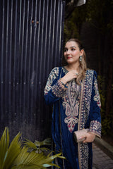 Aneela's Luxury Velvet Embroidered Collection 3 Piece Unstitched