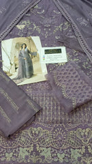 Lavish Lilac Premium Formal Collection Chiffon Embroidery 3pc unstitched