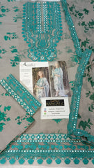 Aneela's Digital Printed Luxury Lawn Emb Collection 3Piece Unstitched / Stitched