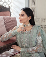 Gulaal Wedding Collection Embroidered Net Dress Hand Work 3 Piece Unstitched
