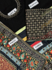 Maria B Hand Work Embroidery Luxury Silk Saree Unstitched