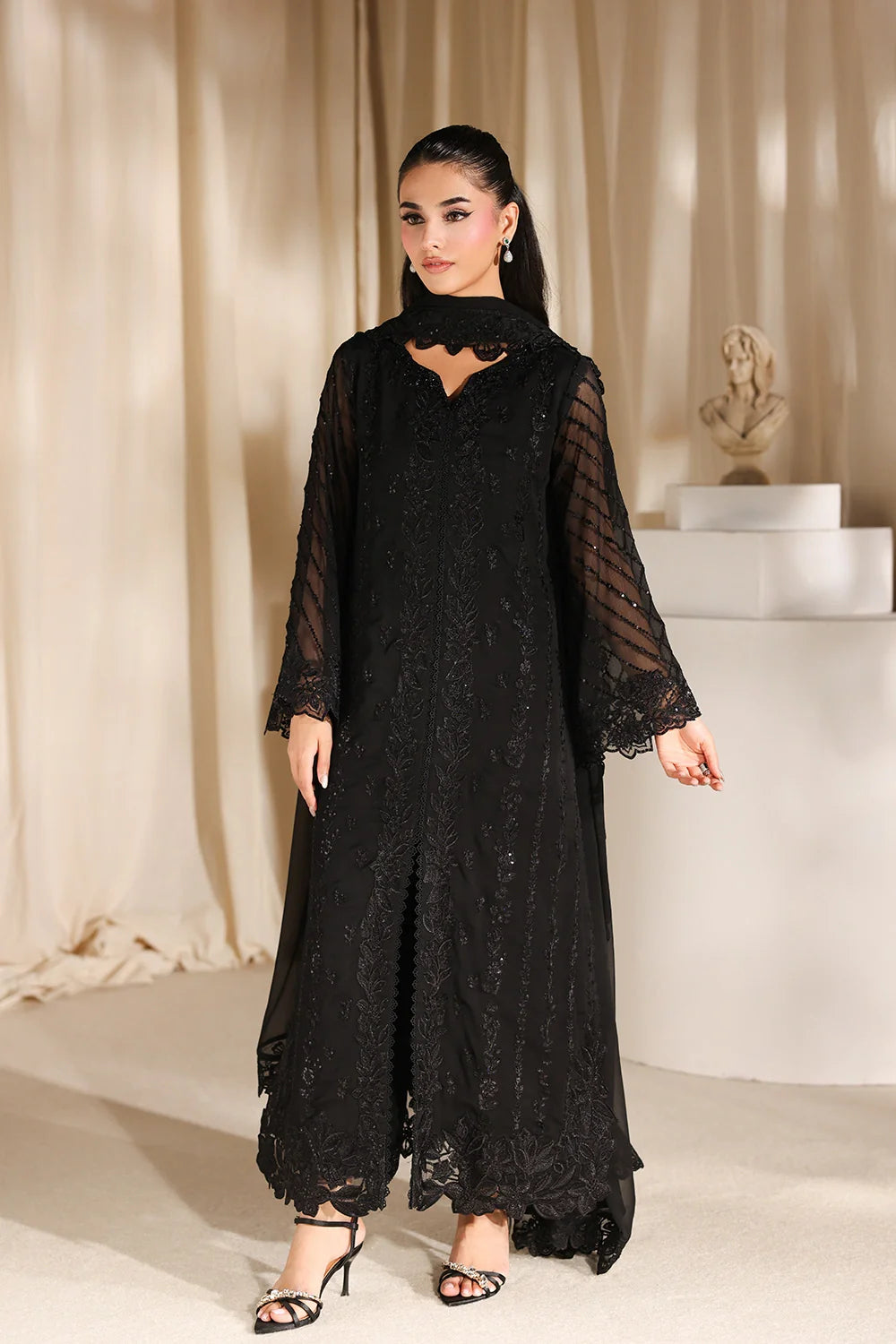 Azure luxury Chiffon Embroidered 3 Piece Unstitched / Stitched