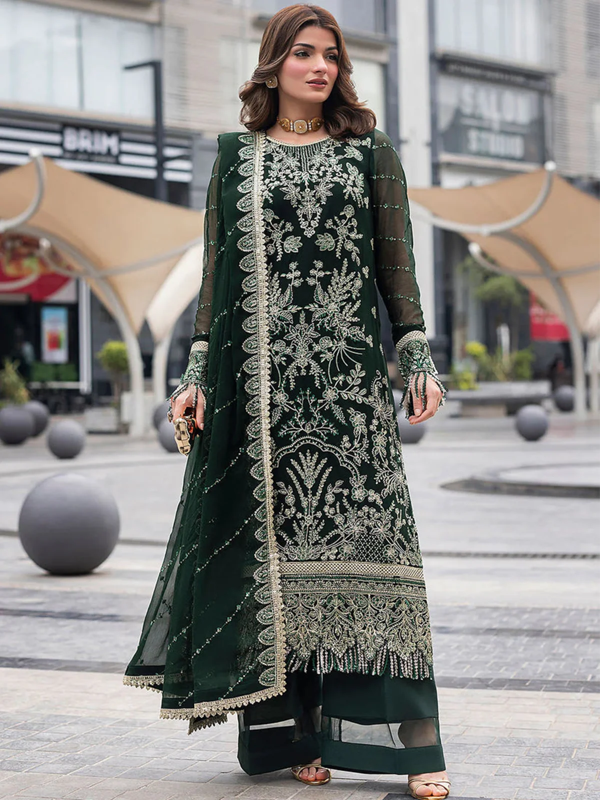 Sahane Chiffon Formal Collection Embroidery 3piece Unstitched