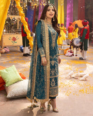 Asim Jofa Embroidered Luxury Chiffon Zinc 3 Piece Unstitched