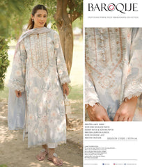 Baroque Luxury Embroidered  Lawn 3 Piece Unstitched