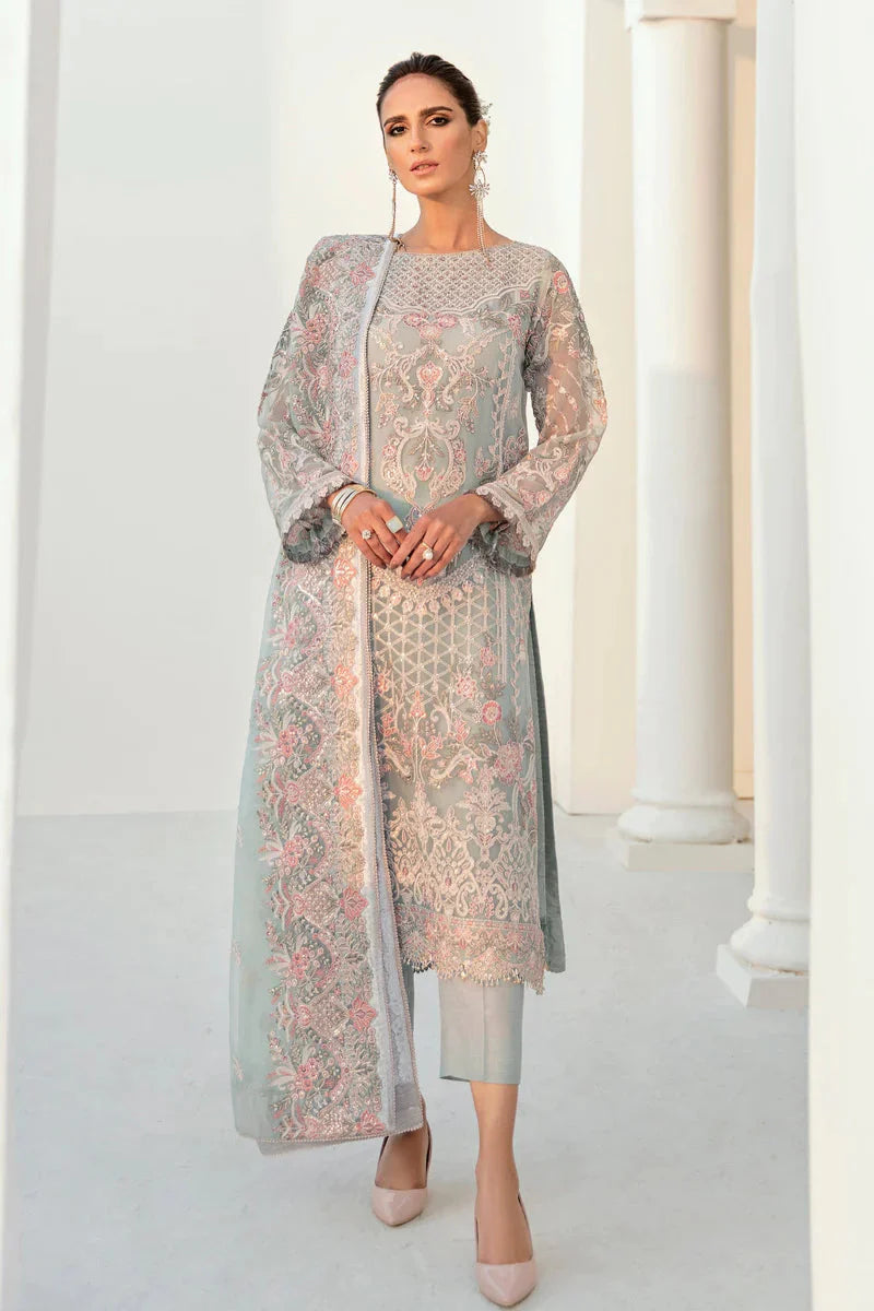 Baroque Embroidered Chiffon 3 Piece Unstitched / Stitched