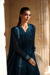 Azure Luxury Chiffon Embroidered 3 Piece Unstitched / Stitched
