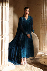 Azure Luxury Chiffon Embroidered 3 Piece Unstitched / Stitched