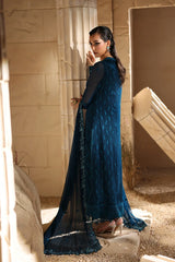Azure Luxury Chiffon Embroidered 3 Piece Unstitched / Stitched
