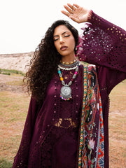 Bin Ilyas Ahmozi Luxury Embroidered Lawn Chikankari Hand Work Collection 3 Piece Unstitched / Stitched