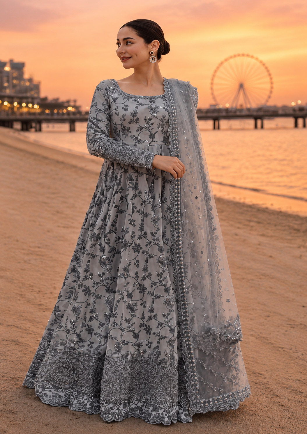 Faiza saqlain Luxury Lawn Emb Collection 3Piece Unstitched / Stitched
