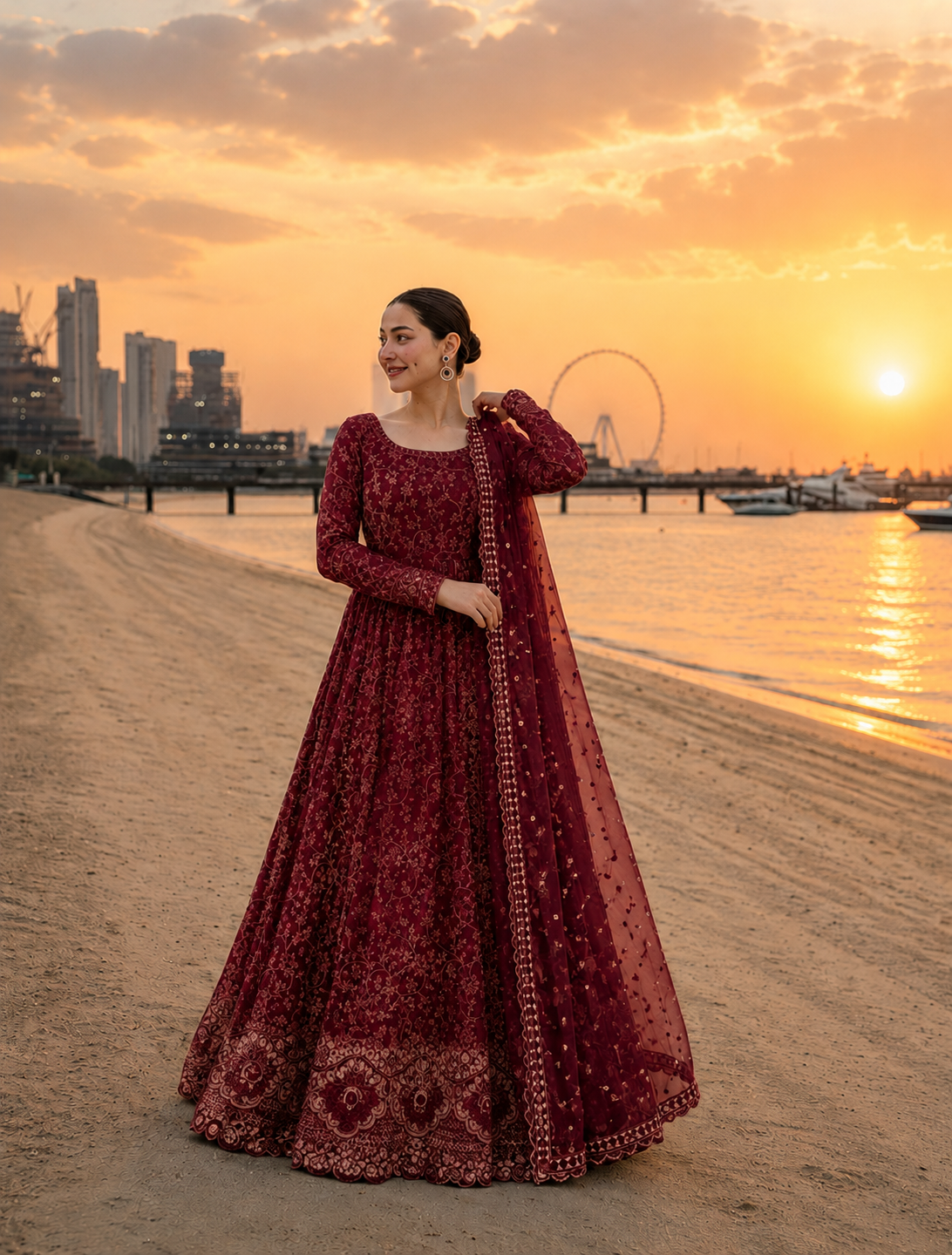 Faiza Saqlain Luxury Chiffon Emb Collection 3Piece Unstitched / Stitched