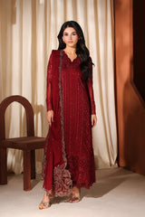 Azure Luxury Chiffon Embroidered 3 Piece Unstitched / Stitched