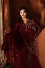 Azure Luxury Chiffon Embroidered 3 Piece Unstitched / Stitched