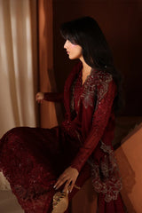Azure Luxury Chiffon Embroidered 3 Piece Unstitched / Stitched