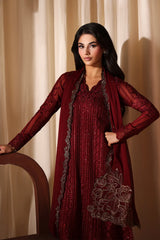 Azure Luxury Chiffon Embroidered 3 Piece Unstitched / Stitched