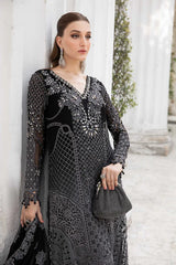 Mariaa.B Formal Collection Chiffon Embroidered Dress 3 Piece Unstitched