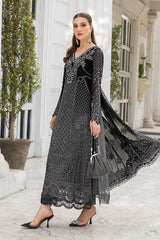 Mariaa.B Formal Collection Chiffon Embroidered Dress 3 Piece Unstitched