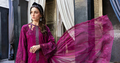 Mariaa B Luxury Lawn Emb Chikan Kari Collection 3 Piece Unstitched