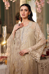 Maria.B Luxury Chiffon Wedding Edition Collection Embroidered 3 Piece Unstitched / Stitched