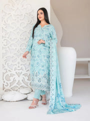 Tawakkal Luxury Lawn Chikan Kari Embroidered 3 Piece Unstitched / Stitched
