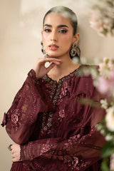 Maria B Embroidered Chiffon Collection 3 Piece Unstitched / Stitched