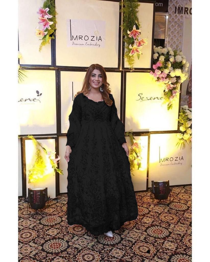 Imrozia Serene Bridal Net Luxury Maxi Embroidered 3 Piece Unstitched