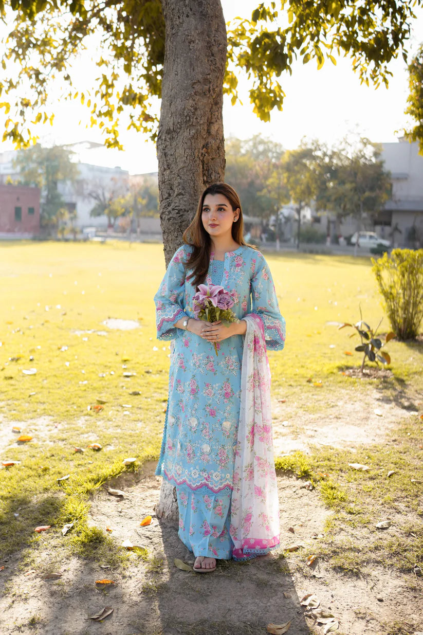 Aneela's Luxury Lawn Emb Collection 3Piece Unstitched / Stitched