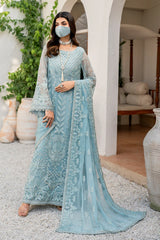 Flossie Luxury Embroidered Chiffon 3 Piece Unstitched / Stitched