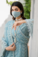 Flossie Luxury Embroidered Chiffon 3 Piece Unstitched / Stitched