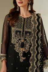 Alizeh Chiffon Embroidered & Hand Embellished 3 piece Unsitched / Stitched