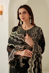 Alizeh Chiffon Embroidered & Hand Embellished 3 piece Unsitched / Stitched