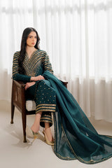 Jazmin Embroidered raw silk Collection 3 Piece Unstitched / Stitched