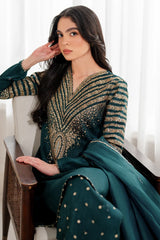 Jazmin Embroidered raw silk Collection 3 Piece Unstitched / Stitched