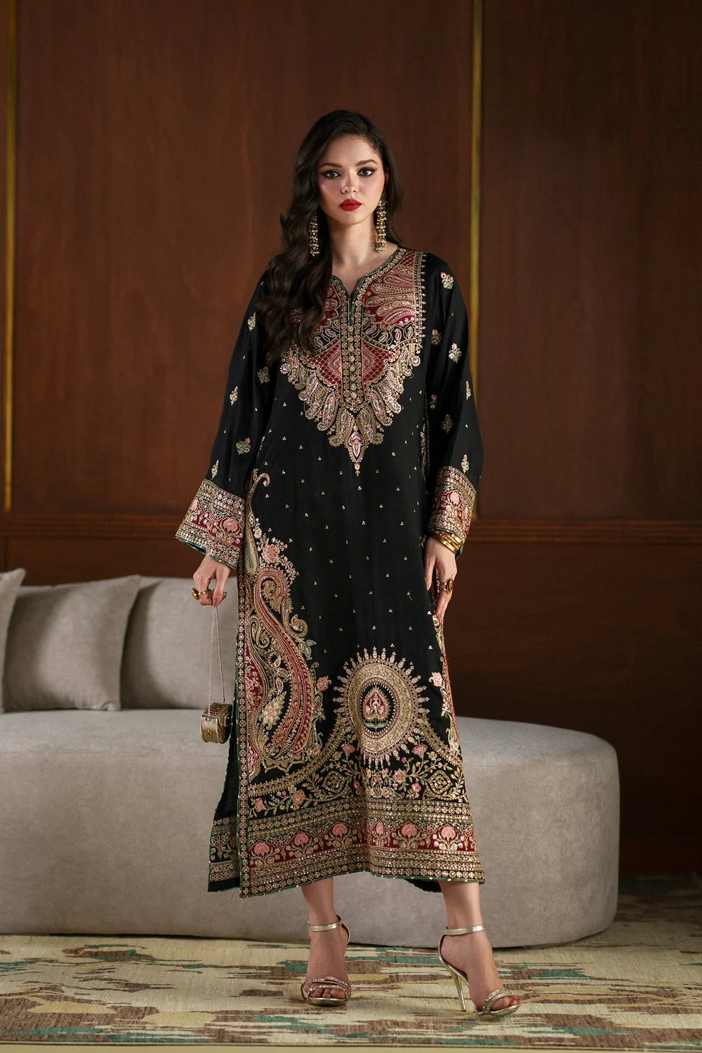 Ethnic Silk Collection Embroidered 3 piece Unstitched / Stitched