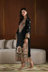 Ethnic Silk Collection Embroidered 3 piece Unstitched / Stitched
