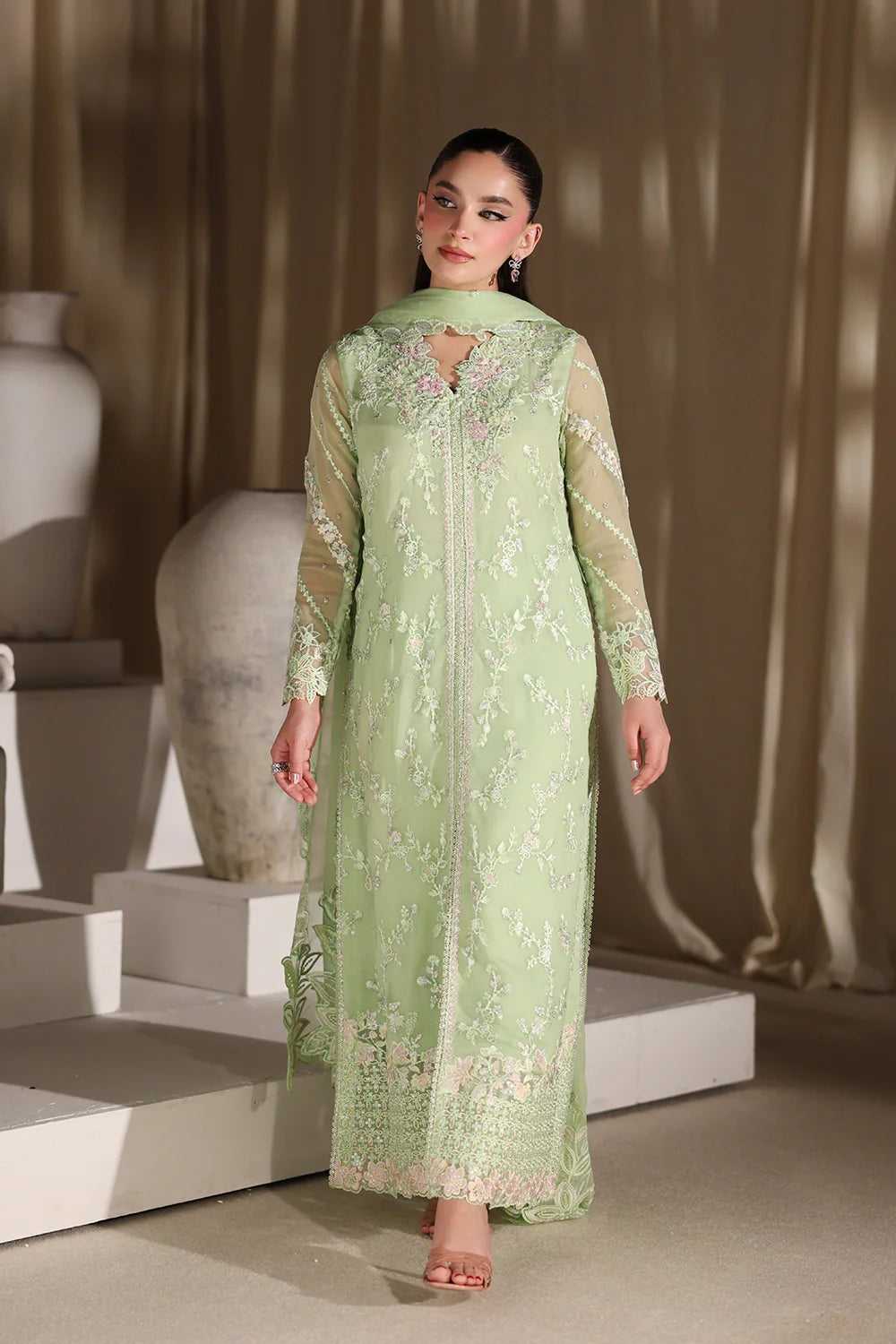 Azure luxury Chiffon Embroidered 3 Piece Unstitched / Stitched