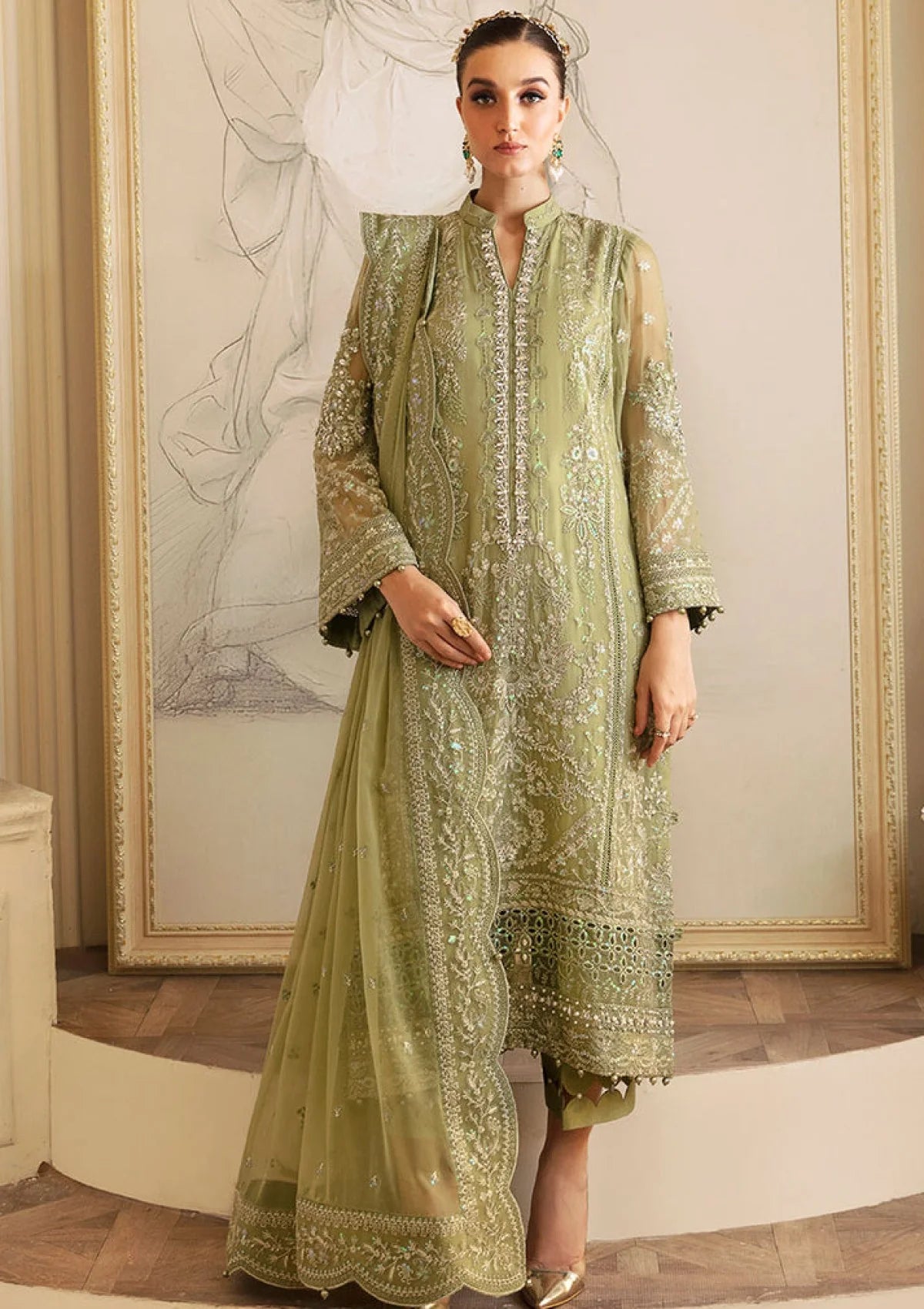 Gulaal Embroidered Chiffon Wedding Collection 3 Piece Unstitched