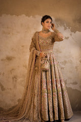 Anaya Skin Bridal Net Maxi Embroidered Collection 3 Piece Unstitched / Stitched