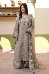 Imrozia Luxury Organza Collection Embroidered 3 Piece Unstitched / Stitched