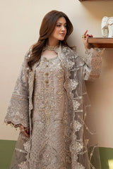 Imrozia Luxury Organza Collection Embroidered 3 Piece Unstitched / Stitched