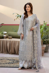 Imrozia Luxury Organza Collection Embroidered 3 Piece Unstitched / Stitched