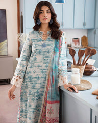 Afrozeh Luxury Embroidered Swiss Lawn - 3 Piece Unstitched