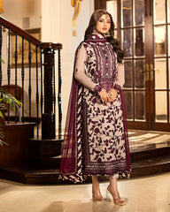 Asim Jofa Luxury Chiffon Embroidered 3 piece Unstitched