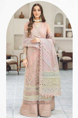 Jazmin Luxury Organza Dress Embroidered 3 Piece Unstitched